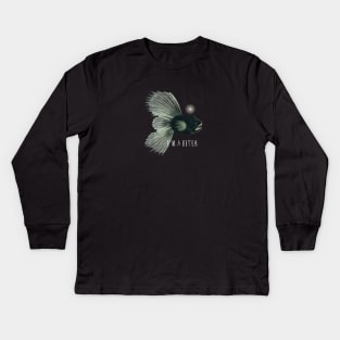 I'm a biter - white Kids Long Sleeve T-Shirt